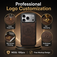 Étui de téléphone magnétique en cuir PU rétro à motif ciré, compatible avec les modèles Apple 14/15/16/17/18 Pro Max, avec protection d'objectif