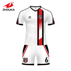 Custom Design online wholesale quick dry colorful soccer robe team black and white soccer jersey - Product Image 2