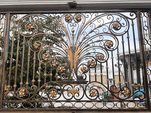 Panneaux de clôture haut de gamme en fer forgé, écologiques, avec cadre galvanisé et peint, modélisation 3D, pour villa, jardin, résidence - Product Image 6