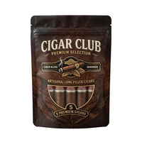 Bolsa Humidificadora para Cigarros con Logotipo Personalizado, Cierre Hermético y Ventana Transparente, Bolsa Reutilizable para Almacenamiento de 5 Cigarros