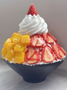 Décoration alimentaire artificielle faite à la main, glace créative en résine pour jardin, présentoir Bingsu, accessoires de photographie pour vitrine, crème glacée - Product Image 6