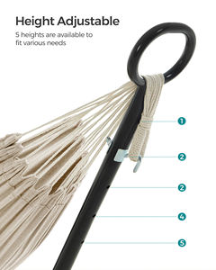 SONGMICS altura ajustable 240 kg <span class=keywords><strong>hamaca</strong></span> con soporte muebles portátiles para exteriores para acampar en interiores y dormitorio para uso en el jardín - Product Image 6