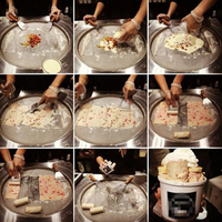 Machine à glace électrique commerciale, w, pour la fabrication de desserts, poêle plate
