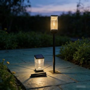 Lampes solaires d'extérieur imperméables Bright Bird, lampes à piquet pour jardin, allée, pelouse, patio, décoration paysagère, lumière blanc chaud - Product Image 1