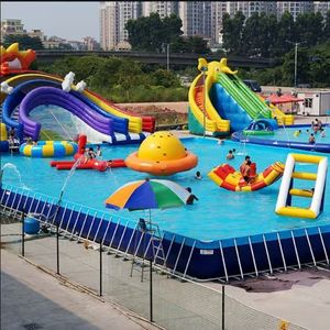 Personalizar PVC fácil de establecer MARCO DE Metal Rectangular sobre el suelo familia <span class=keywords><strong>piscina</strong></span> al aire libre piscinas natación parque acuático al aire libre - Product Image 6