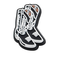 Breloques personnalisées en PVC pour chaussures de cowgirl, style western, avec bottes roses et chapeaux, épingles à chaussures style cheval pour décorations de sabots et sandales