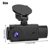 Caja Negra para Auto con Pantalla IPS de 2.0, 3 Cámaras Integradas, Full HD 1080P, DVR para Auto, Cámara de Tablero de 3 Canales