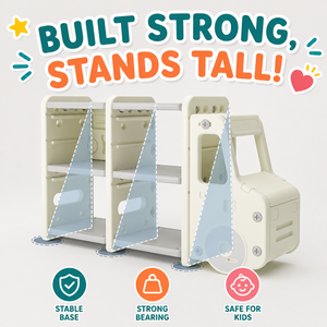 Armadio Organizzatore per Giocattoli dei Bambini con Ampia Capacità, Cassetti Multipli, Espositore per Libri Pieghevole, Facile Classificazione, Organizzatore <span class=keywords><strong>Montessori</strong></span> per la Stanza - Product Image 3