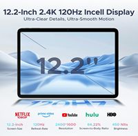 Tablette PC professionnelle OEM ODM 12,2 pouces, résolution 2,5K FHD, Android 16, certifiée GMS, certifications complètes disponibles, tablette d'entreprise