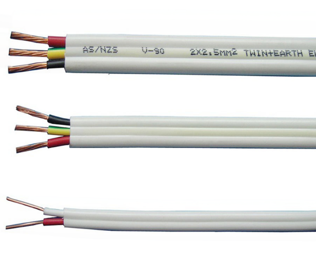 2C+E 1.5mm 2.5mm 4mm 6mm 10mm Heat Ventilation Air Condition SAA Twin Earth Flat Rubber Oil Resistant TPS Cable Household