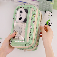 Panda 9 couches stylo sac grande capacité étudiant haut niveau d'apparence papeterie étui à crayons