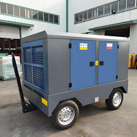Compresseur d'air à vis lubrifié stationnaire diesel avec moteur pour l'exploitation minière 400 CFM 11m/min