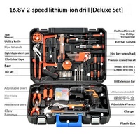 Boîte à outils multifonctionnelle pour la maison, kit de réparation pour électricien, ensemble complet de perceuse pour voiture et rangement pour perçage mural