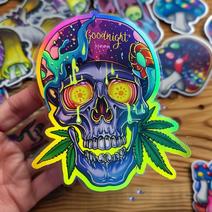 高品質ホログラフィックステッカービニールダイカットグリッターステッカーカスタム印刷接着剤防水漫画ホログラムステッカー - Product Image 2