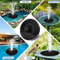 Pompe de fontaine solaire pour bain d'oiseaux, fontaine solaire avec buse, pompe de fontaine à eau solaire flottante autonome