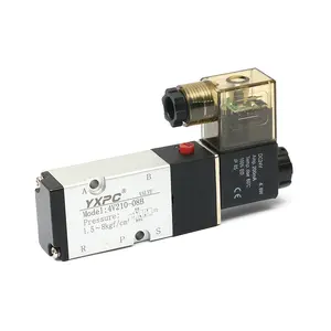 Valves Manufacturing Ip65 24v Air Electronic Solenoid Operated 4v210-08 Pneumatic Valve 5 Way Pneumatic Namur Solenoid Valve