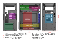 Nouvelle Boîtier PC Micro ATX Personnalisé 2026 – Tour d'ordinateur de bureau Micro-ordinateur, Boîtier CPU