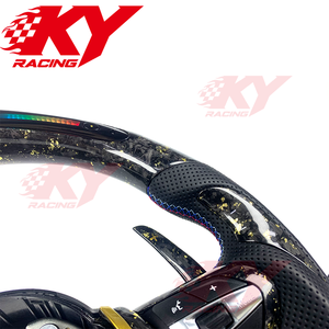 Volant de course en fibre de carbone forgé sur mesure pour BMW F87 F83 F34 F32 F30 F22 F10 M3 M4 Série 5 - Product Image 2