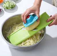 Mandoline professionnelle manuelle, trancheuse à légumes 2,5 mm, coupe-juliennes, protection de sécurité, plastique de qualité alimentaire, acier inoxydable, réglable