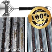 Brosse de nettoyage robuste en acier inoxydable grattoir outil Barbecue fil d'acier barbecue facilement nettoyé Kit de nettoyage sûr de résistance à la chaleur