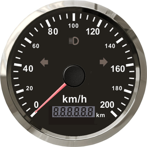 3 3/8 "Universal GPS Velocímetro Caminhões Preto para o Carro Motocicleta Barco Marinha - Product Image 4