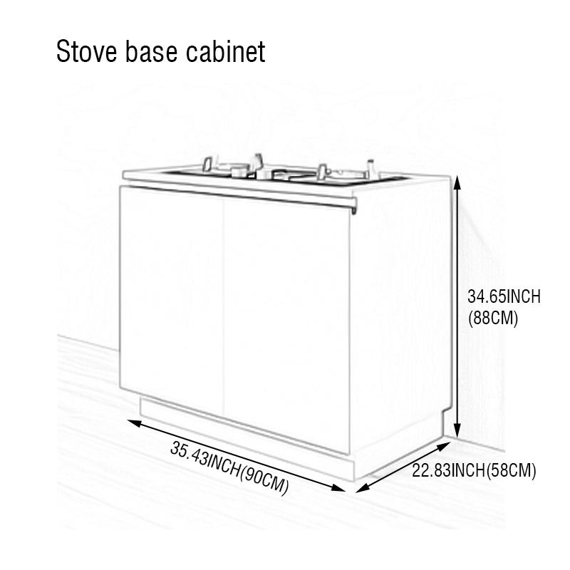 88*90*58 cm Stove base cabinet