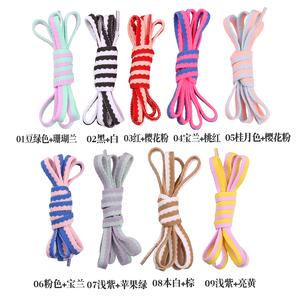 18 buah tali sepatu datar nilon sepatu putih kecil renda 100cm <span class=keywords><strong>120cm</strong></span> poliester umum warna datar tali sepatu - Product Image 2