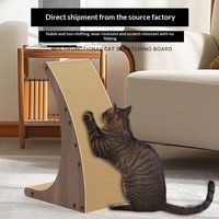 Griffoir vertical en forme de L pour chat, en carton ondulé, avec cadre en MDF, 60 cm, mobilier d'intérieur