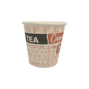 カスタムプリントロゴリサイクル可能なシングル壁紙ホットティーカップ