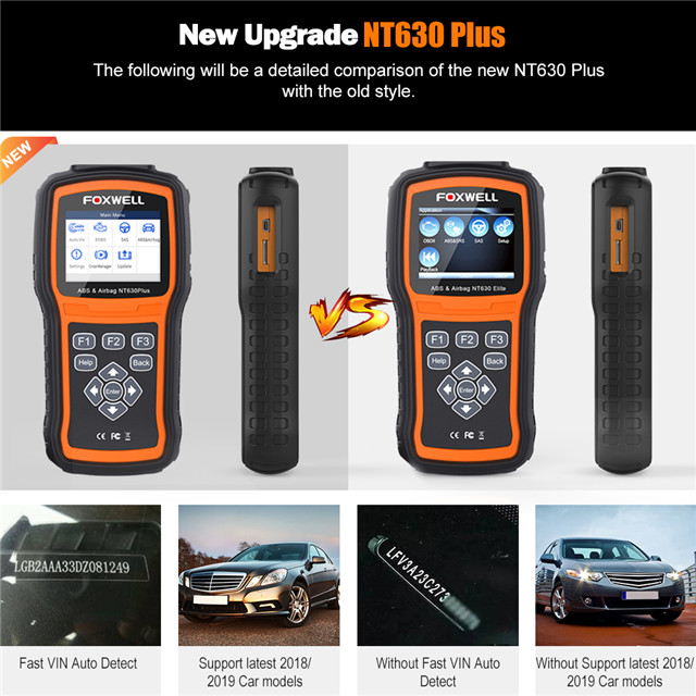 Foxwell NT630 Plus OBD2自動車スキャナー エンジンABSエアバッグ診断