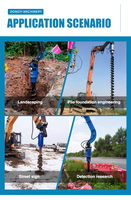 Accessoires de forage hydraulique pour excavatrices de 1 à 50 tonnes, machine de forage de trous de terre