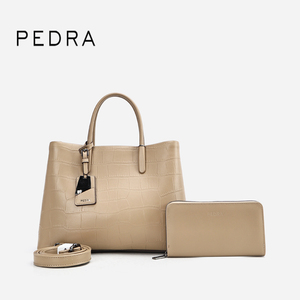 Sac à bandoulière en cuir PEDRA Guangzhou, sac fourre-tout à texture crocodile, mode féminine - Product Image 2