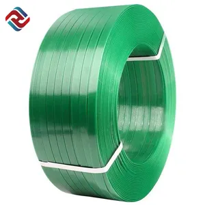 Banda de flejado <span class=keywords><strong>verde</strong></span> de precio de fábrica de alta resistencia para embalaje flejado de PET de 16mm - Product Image 1