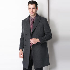 Cappotto di fascia alta da <span class=keywords><strong>uomo</strong></span> in Cashmere 90% fascia alta in lana 10% Cashmere, cappotto <span class=keywords><strong>doppiopetto</strong></span> da <span class=keywords><strong>uomo</strong></span> - Product Image 2