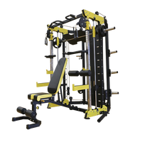Máquina Multifuncional de Ejercicio Corporal con Cable, Multigimnasio Comercial, Equipo de Sentadillas, Máquina Smith para Entrenamiento