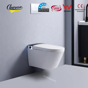 Inodoro Inteligente <span class=keywords><strong>de</strong></span> Cerámica Montado en la <span class=keywords><strong>Pared</strong></span> con Descarga por Sifón, Cisterna Oculta sin Tanque para Baños <span class=keywords><strong>de</strong></span> Hotel - Product Image 1