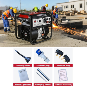 Générateur d'<span class=keywords><strong>essence</strong></span> portable 10KW 10KVA, 220V 380V 50/60Hz, <span class=keywords><strong>pour</strong></span> la construction, l'agriculture, la maison, l'extérieur, l'industrie, les situations d'urgence - Product Image 5