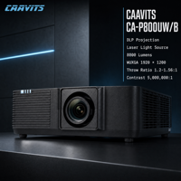 Projecteur pour grandes salles CAAVITS OEM, 8000 lumens, WUXGA, laser DLP, pour auditorium, salle de conférence, fabricant de marque personnalisée