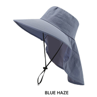 Chapeau de soleil en gros avec protection UV, casquette de plage extérieure, protège-nuque, imperméable, respirant, visière d'été, chapeaux de pêcheur