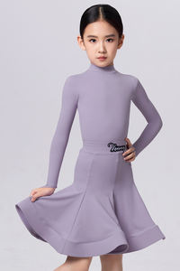 Robe de danse Vennystyle, robe de compétition de danse latine, robe pour filles et enfants, sur mesure haut de gamme, manches longues, <span class=keywords><strong>col</strong></span> haut - Product Image 4