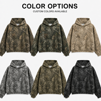 Sweat à capuche camouflage oversize coupe carrée à épaules tombantes, style streetwear et chasse, pull-over, motif personnalisé, marron, pour l'extérieur, tendance
