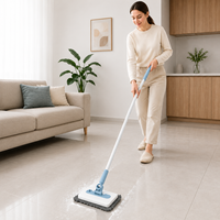 Ensemble serpillière et seau en microfibre pour nettoyage des sols, serpillière plate en microfibre, serpillière rotative à vapeur pour le nettoyage des sols MJX002