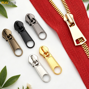 Tirette de <span class=keywords><strong>fermeture</strong></span> <span class=keywords><strong>éclair</strong></span> en métal argenté sur mesure de haute qualité, personnalisée, sans nickel, pour usine de vêtements, fournisseur direct - Product Image 1