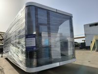 Maison préfabriquée intelligente mobile Suzlive de 40 pieds, 3 chambres, 2 salles de bain, capsule Etong E40, bureau de 10 pieds pour 5 personnes avec panneaux solaires