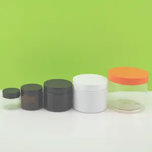 1oz 2oz 3oz 4oz 8oz 10oz 16oz 32oz claro corpo esfoliação plástica corpo manteiga creme pet jar