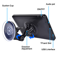 Reproductor de coche con pantalla táctil de 7 pulgadas, navegación GPS para coche con mapas gratuitos Wince 6,0, navegación GPS para camión, navegador GPS para coche