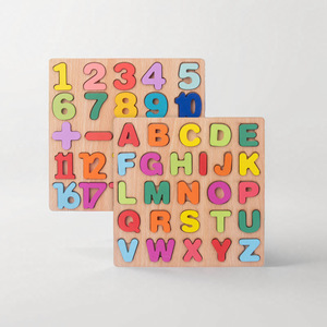 Papan kayu alfabet anak montesori 3d, mainan papan aktivitas edukasi dini Puzzle belajar untuk anak laki-laki dan perempuan - Product Image 5