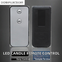 Télécommande IR universelle ON/OFF à 2 touches, code fixe, pour bougie LED (plastique et silicone)