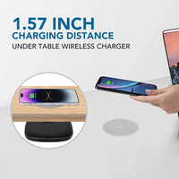 Chargeur sans fil intelligent invisible électrique DC 40 mm 10 W à charge rapide OEM/ODM, OTP, longue portée, pour meubles sous bureau