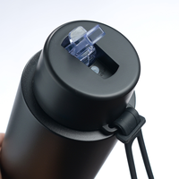 Gourde à vide personnalisée de 20oz 34oz 68oz en acier inoxydable de 2 litres bouteille d'eau intérieure en céramique isolée à double paroi réutilisable avec paille